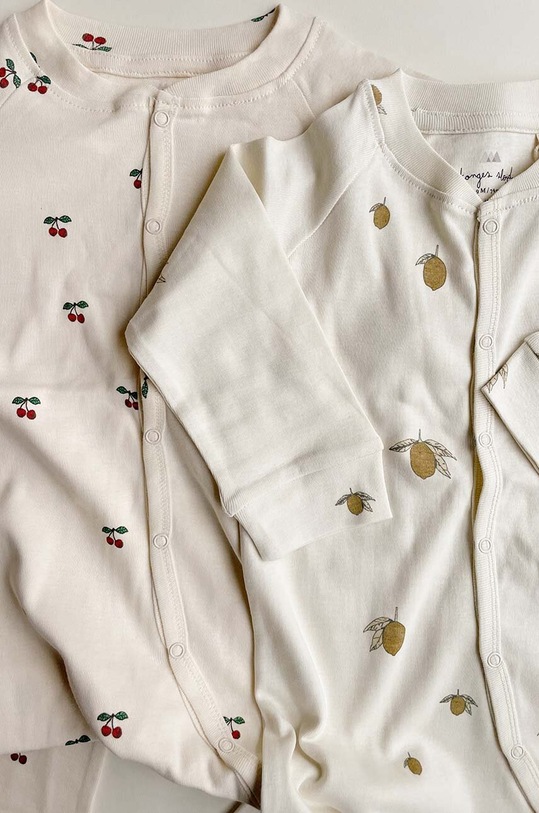 Konges Sløjd pajacyk niemowlęcy bawełniany KS4856 beżowy SS23