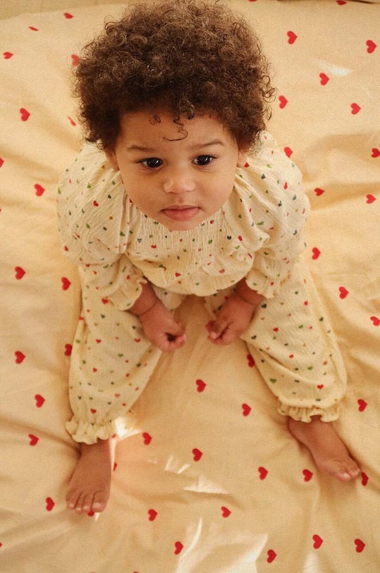 Konges Sløjd pajacyk niemowlęcy KS4659 beżowy SS23