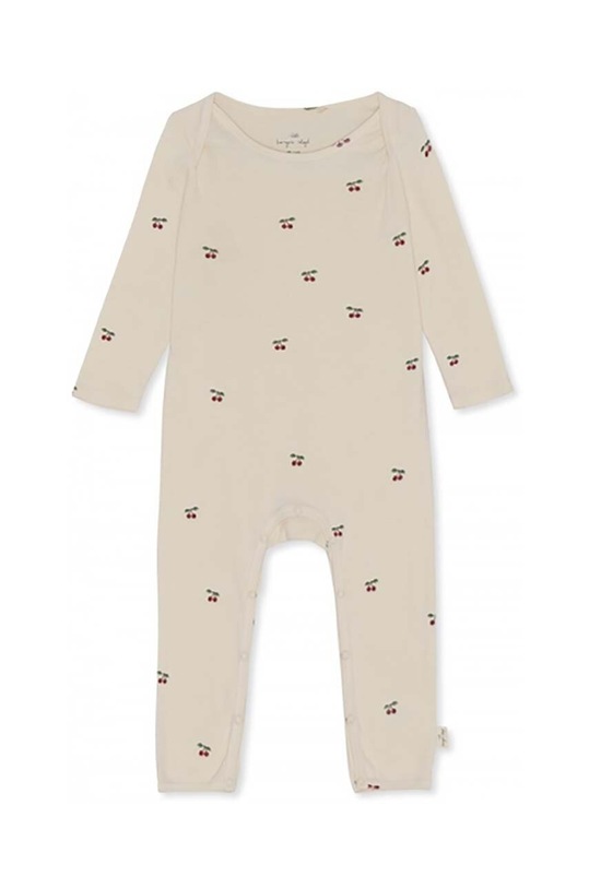Detský bavlnený overal Konges Sløjd ONESIE GOTS Pre bábätká béžová KS3554
