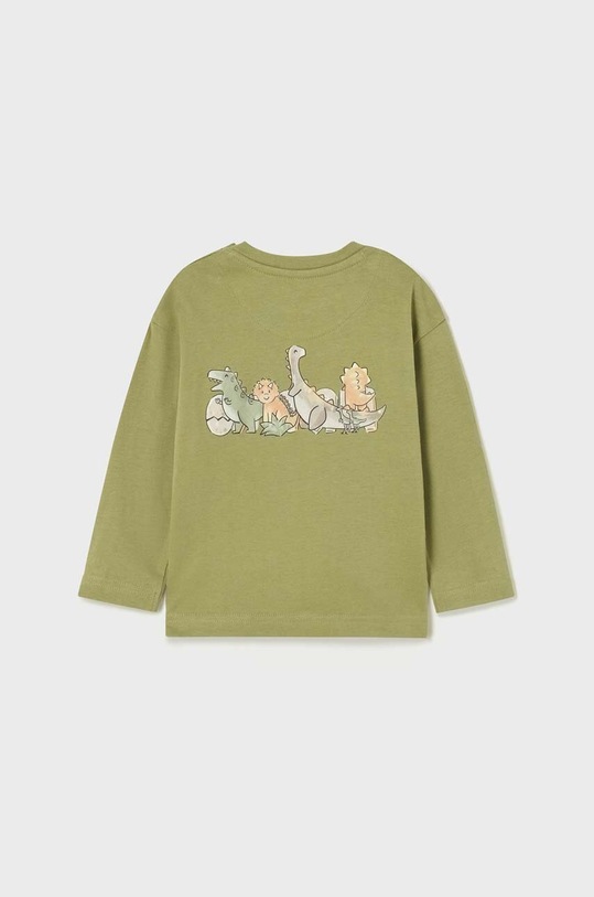Mayoral longsleeve bawełniany niemowlęcy 1032.3M.BABY zielony SS23