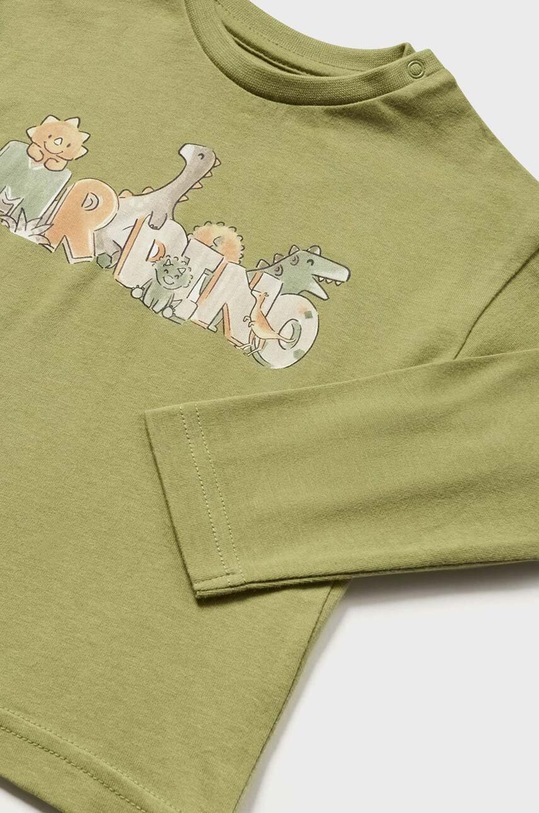 Chłopiec Mayoral longsleeve bawełniany niemowlęcy 1032.3M.BABY zielony