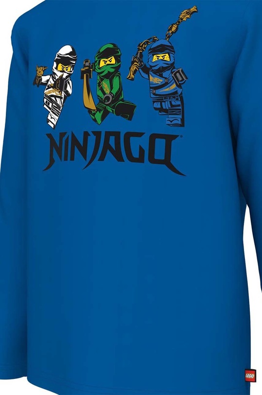 Detská bavlnená košeľa s dlhým rukávom Lego x Ninjago modrá 12010755.B