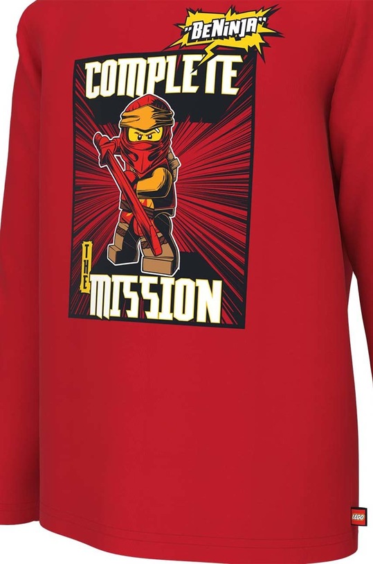 Chłopiec Lego longsleeve bawełniany dziecięcy 12010756.B czerwony
