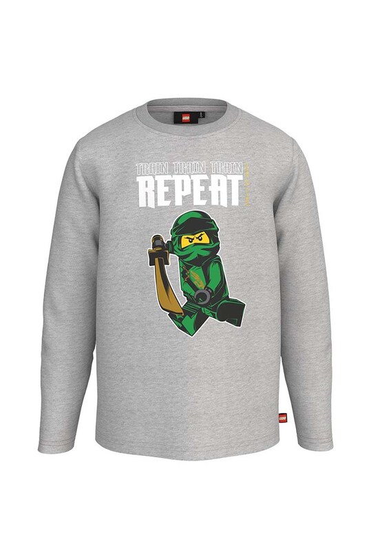 Lego longsleeve bawełniany dziecięcy x Ninjago nadruk szary 12010760.B