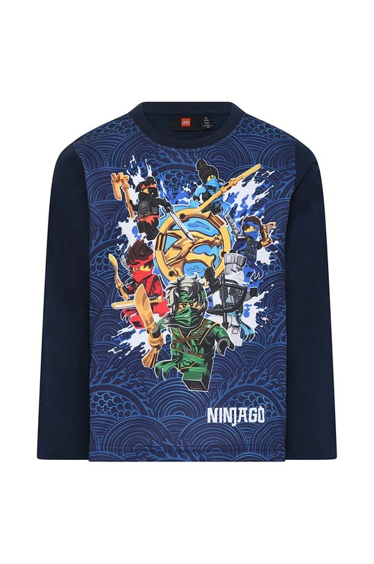 Dětské bavlněné tričko s dlouhým rukávem Lego kulatý námořnická modř 12010793.B