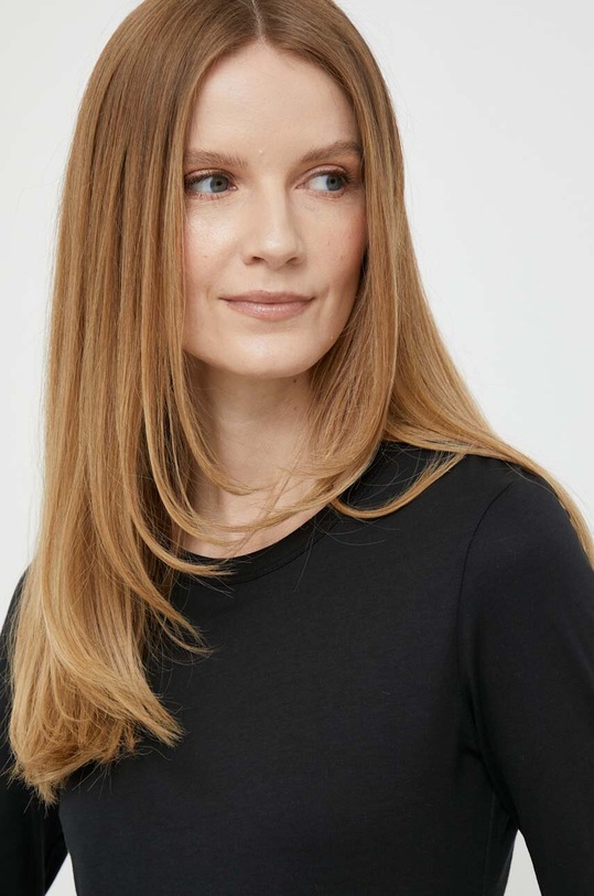 Calvin Klein longsleeve bawełniany czarny K20K205337.PPYX