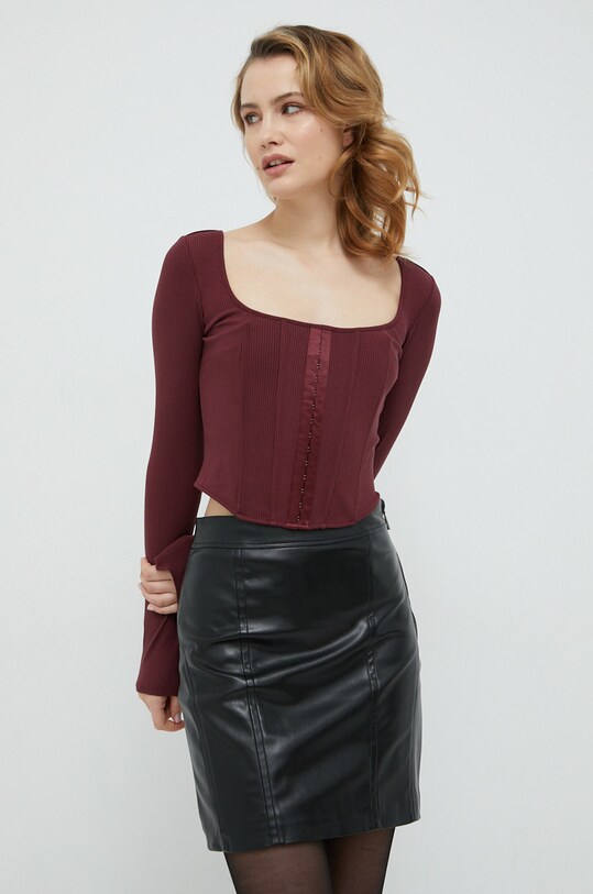 Блузка Guess casual бордо W3RP18.KB9E2