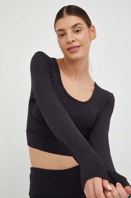 Лонгслив Guess с эластаном тёмно-синий V3RP10.MC04Y