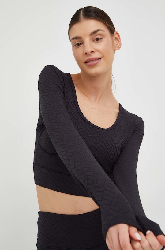 Лонгслив Guess с эластаном тёмно-синий V3RP10.MC04Y
