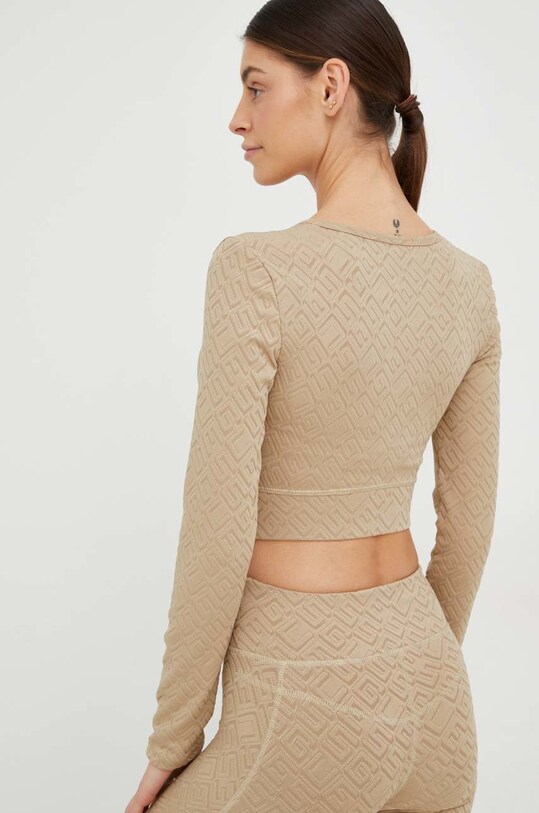 Odzież Guess longsleeve V3RP10.MC04Y beżowy