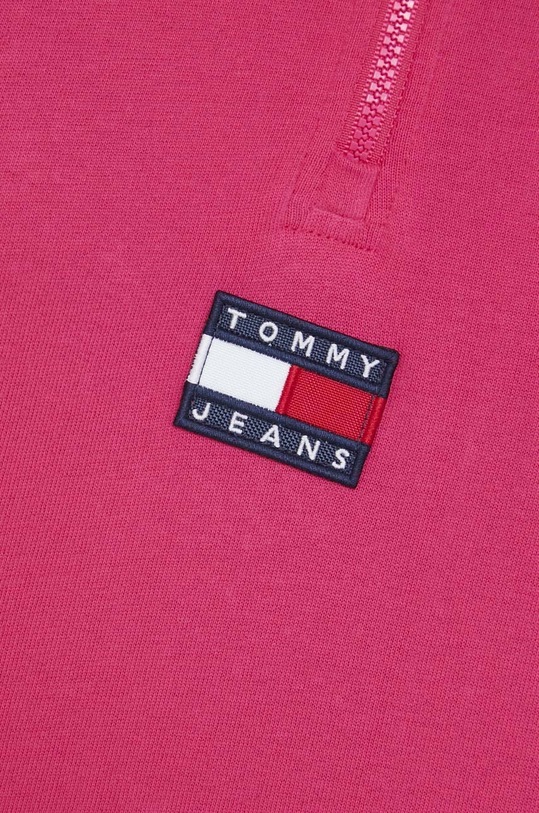 Памучна блуза с дълги ръкави Tommy Jeans DW0DW14964.PPYX розов