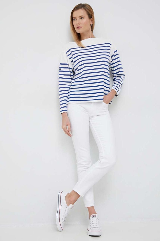 Bavlněné tričko s dlouhým rukávem Polo Ralph Lauren 211891523 modrá SS25