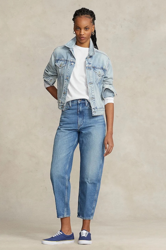 Дрехи Памучна блуза с дълги ръкави Polo Ralph Lauren 211898699 бял