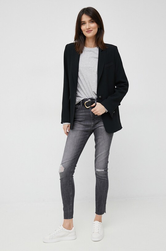 Βαμβακερή μπλούζα με μακριά μανίκια Polo Ralph Lauren 211898699 γκρί NC00