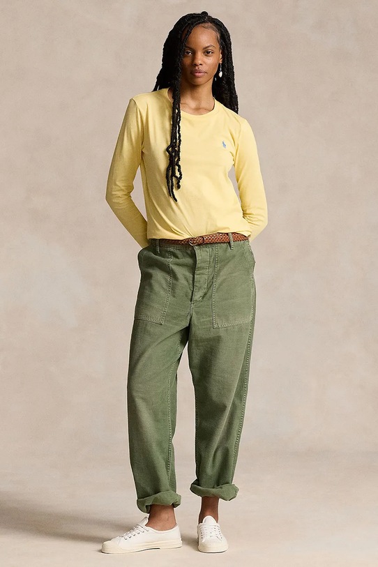 Oblečení Bavlněné tričko s dlouhým rukávem Polo Ralph Lauren 211898699 žlutá