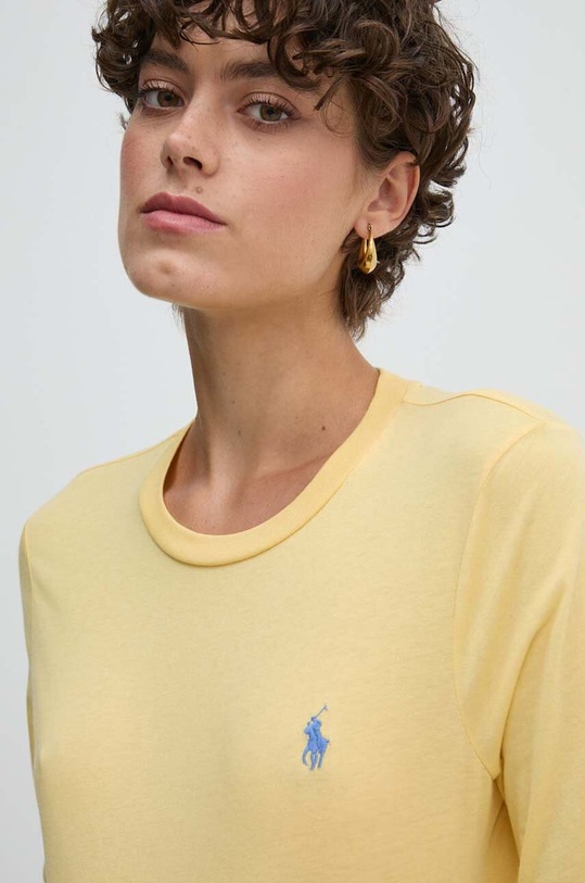 Bavlněné tričko s dlouhým rukávem Polo Ralph Lauren žlutá 211898699
