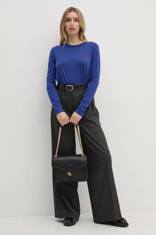 Памучна блуза с дълги ръкави Polo Ralph Lauren 211898699 син NC00