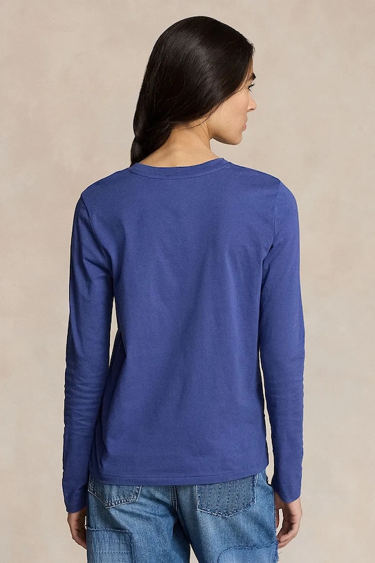 Polo Ralph Lauren longsleeve bawełniany 211898699 niebieski AA00