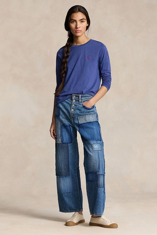 Odjeća Pamučna majica dugih rukava Polo Ralph Lauren 211898699 plava