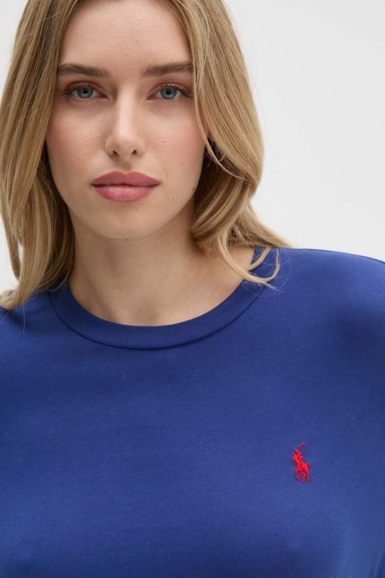 Бавовняний лонгслів Polo Ralph Lauren блакитний 211898699