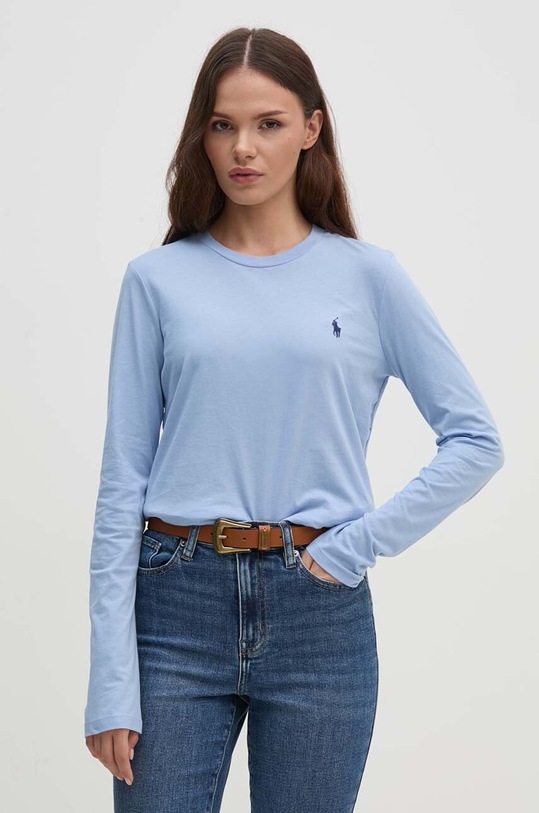 Polo Ralph Lauren longsleeve bawełniany bawełna niebieski 211898699
