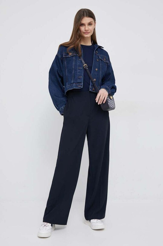 Polo Ralph Lauren top a maniche lunghe in cotone 211898699 blu navy NC00