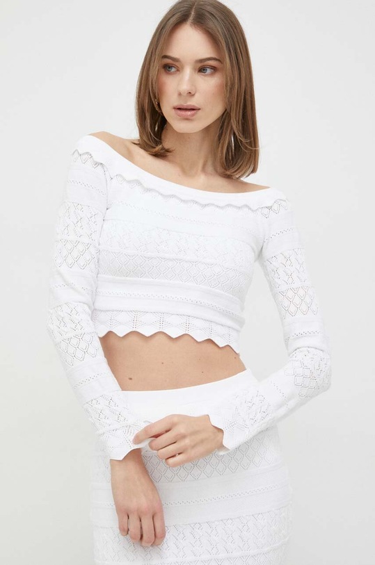 Guess sweter pozostałe biały W3GR11.Z36H2