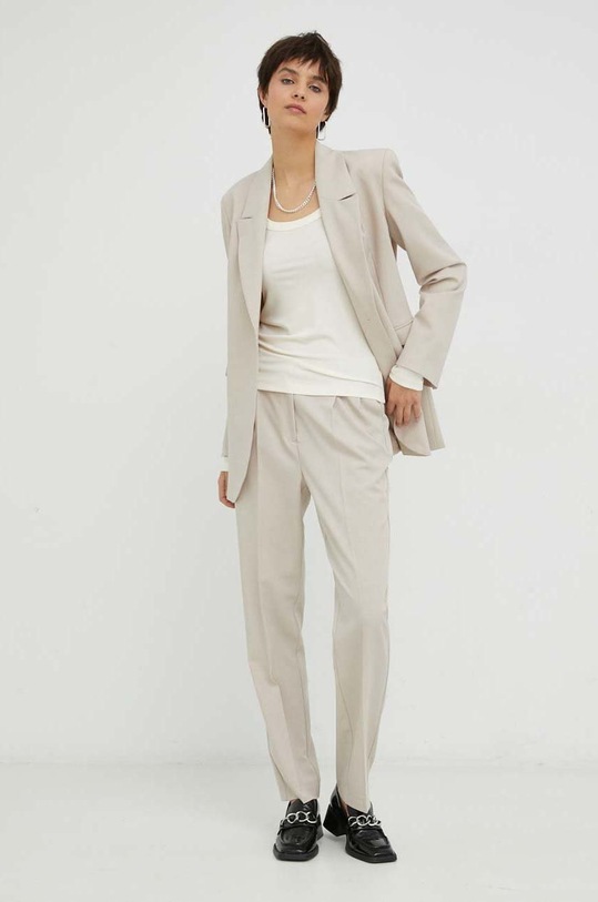 Herskind longsleeve Indy 3761747 beżowy SS23