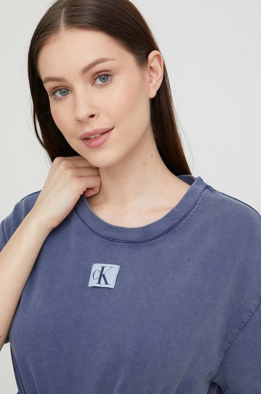Îmbrăcăminte Calvin Klein tricou din bumbac KW0KW02088.PPYX bleumarin