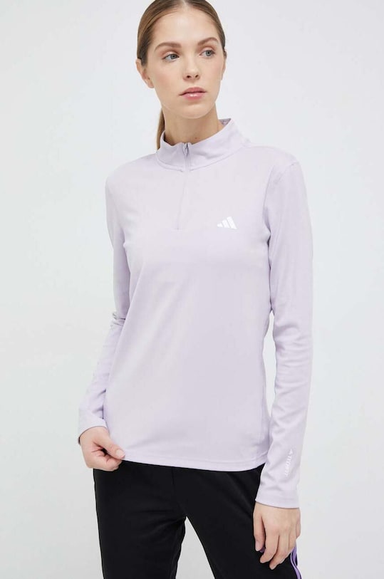 adidas Performance longsleeve treningowy Techfit z elastanem fioletowy IC1825