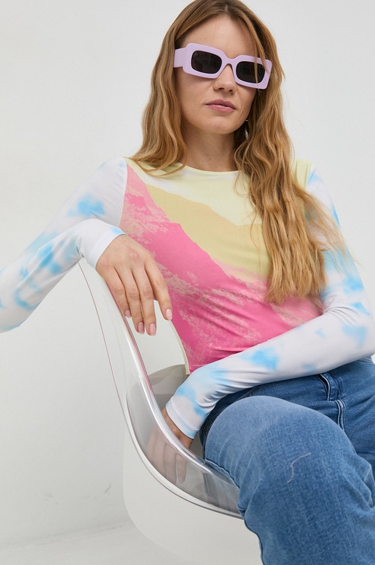 Блуза с дълги ръкави Levi's вталена многоцветен A4653.0001