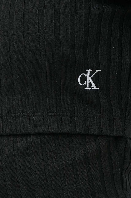 Tričko s dlouhým rukávem Calvin Klein Jeans J20J220775.PPYX černá