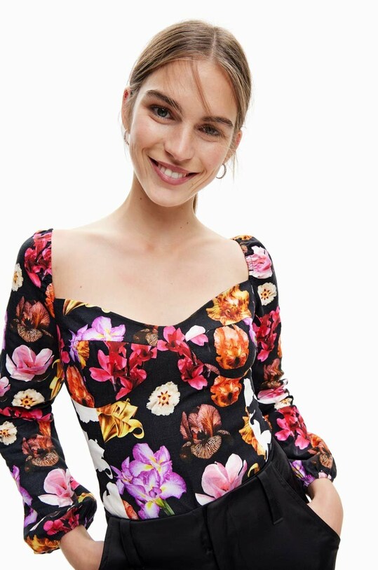Desigual longsleeve x M.Christian Lacroix 23SWQW03 czarny SS23