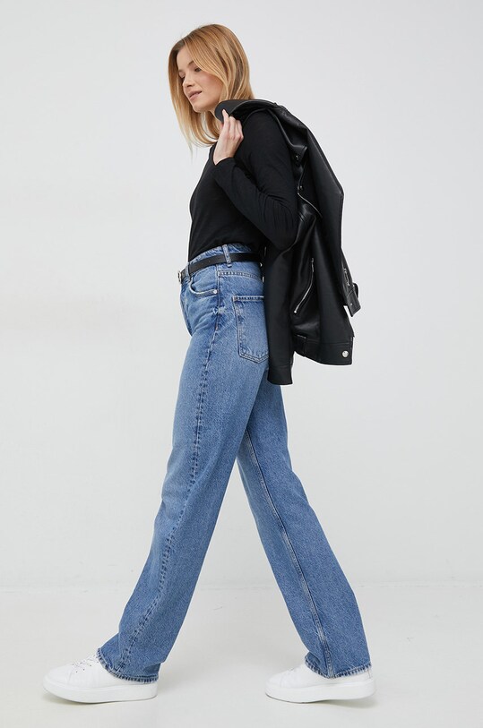 Лонгслив Sisley 3TNHL119S.100.. чёрный SS23