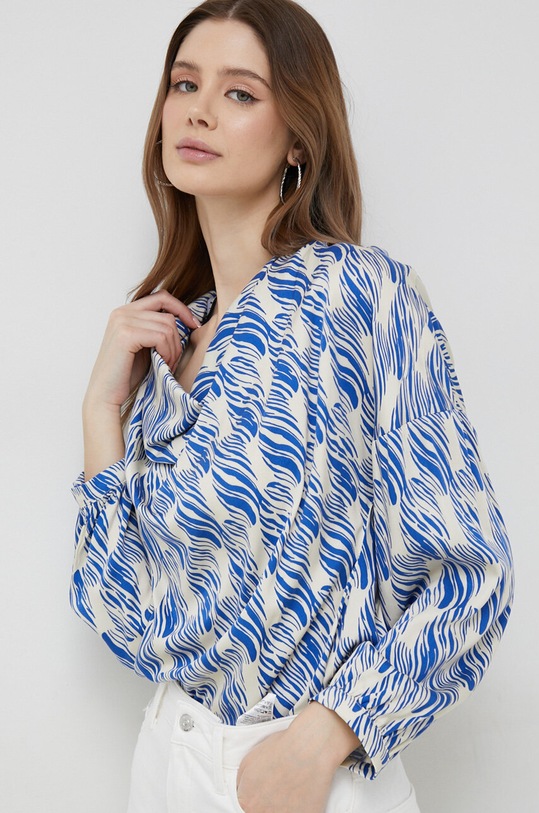 Μπλουζάκι Sisley casual μπλε 5UUFLQ03Q.63A
