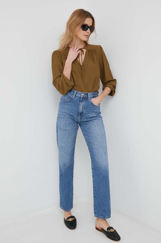 Sisley bluzka 56ICLQ03G.3P7 zielony SS23