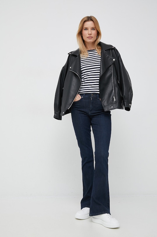 Бавовняний лонгслів United Colors of Benetton 3OA6E16A1.616.. темно-синій SS23