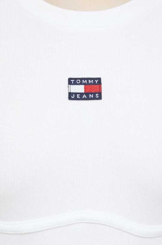 Tričko s dlouhým rukávem Tommy Jeans DW0DW15298.PPYX bílá