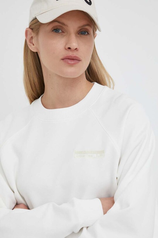 Bavlnená mikina G-Star Raw biela D23333.D257