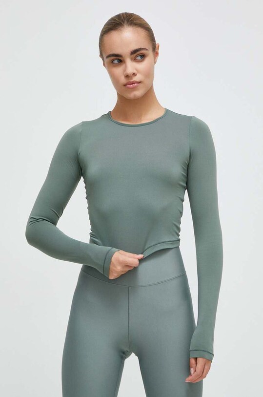 Casall longsleeve de yoga uni verde 21168