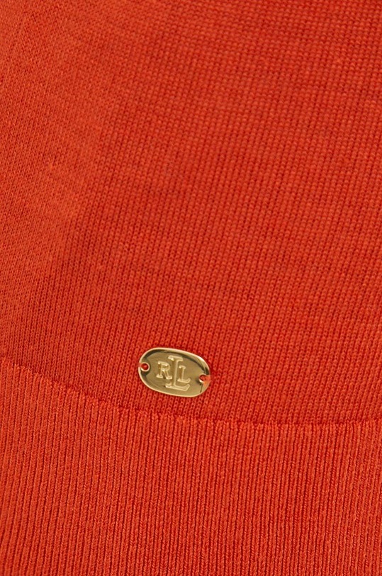 Lauren Ralph Lauren sweter z domieszką jedwabiu 200675903 pomarańczowy