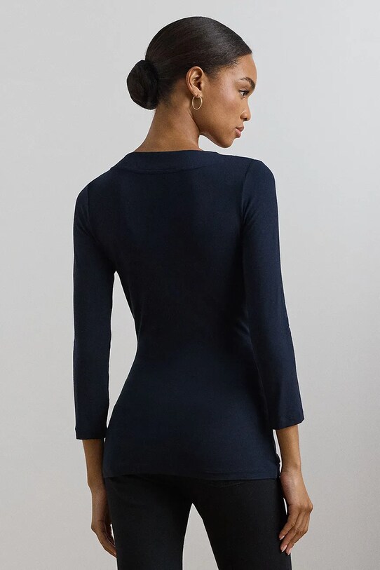 Majica dugih rukava Lauren Ralph Lauren 200824366 mornarsko plava AW24