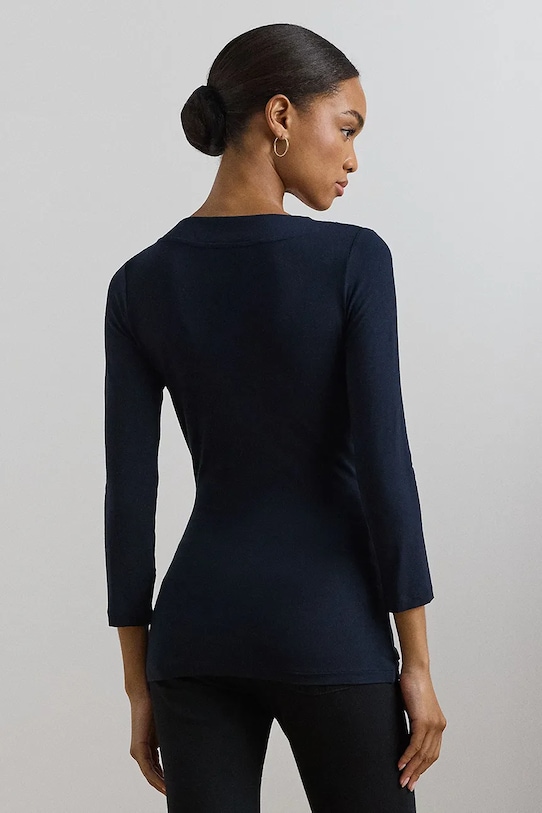 Tričko s dlhým rukávom Lauren Ralph Lauren 200824366 tmavomodrá AW24