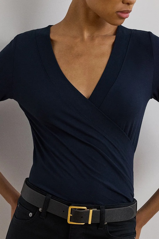 Tričko s dlhým rukávom Lauren Ralph Lauren tmavomodrá 200824366