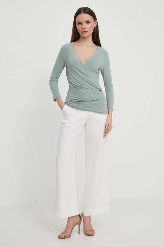 Лонгслів Lauren Ralph Lauren 200824366 зелений AW24