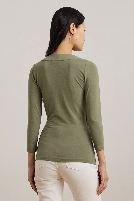 Majica z dolgimi rokavi Lauren Ralph Lauren 200824366 zelena AW24