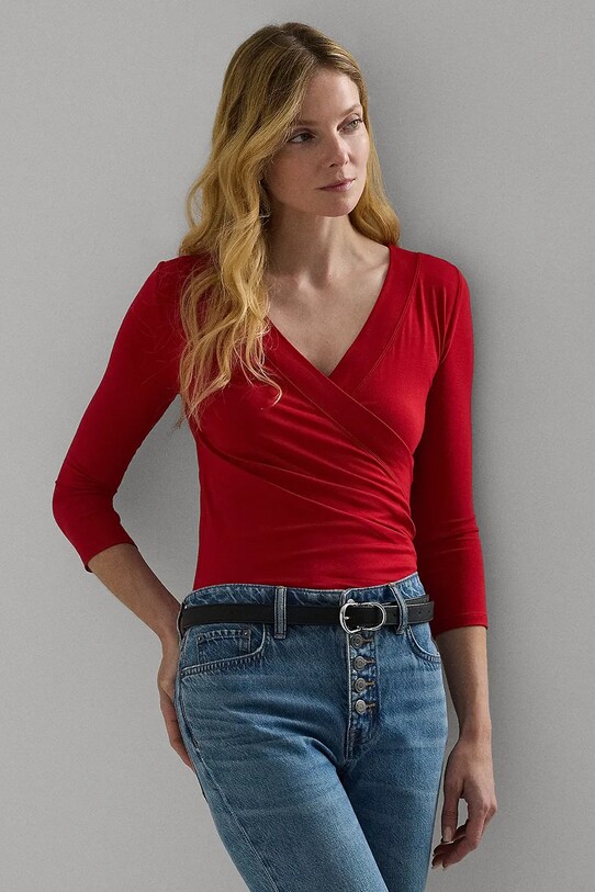 Μακρυμάνικο Lauren Ralph Lauren μπορντό 200824366