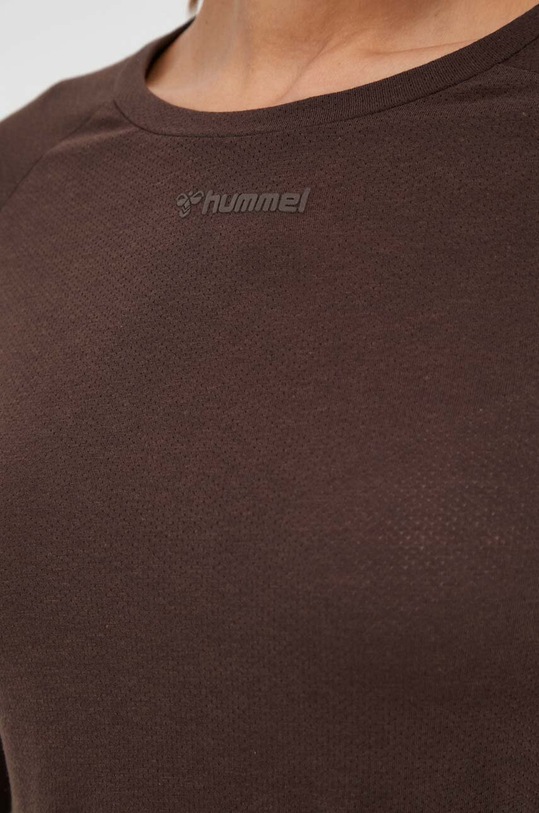 Hummel longsleeve treningowy hmlMT VANJA T-SHIRT 214244 brązowy