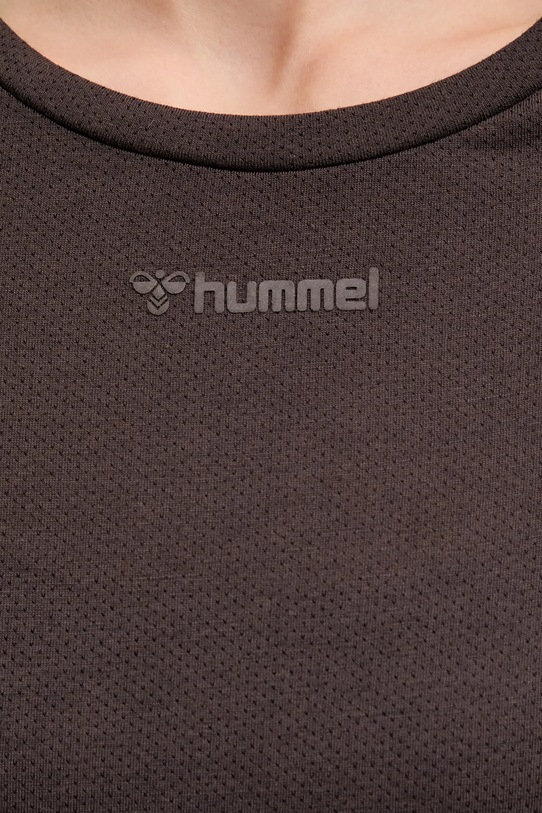 Лонгслив для тренировок Hummel Vanja 214244 коричневый
