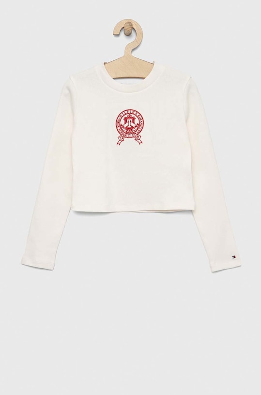 Παιδικό μακρυμάνικο Tommy Hilfiger απλικέ μπεζ KG0KG07053.PPYX